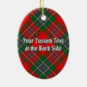 Décoration En Céramique Clan MacLean Crest sur Tartan (Dos)