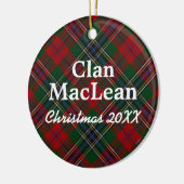 Décoration En Céramique Clan MacLean Scottish Tartan (Gauche)