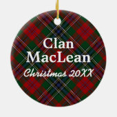 Décoration En Céramique Clan MacLean Scottish Tartan (Dos)