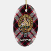 Décoration En Céramique Clan MacPherson Crest sur la chasse Tartan (Droite)