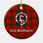 Décoration En Céramique Clan MacQuarrie Tartan et Crest (Dos)