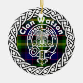 Décoration En Céramique Clan Watson Tartan and Crest (Devant)