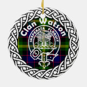 Décoration En Céramique Clan Watson Tartan and Crest (Dos)