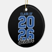 Décoration En Céramique Class Of 2026 Senior Blue Graduation Graduate (Gauche)