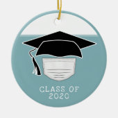 Décoration En Céramique Classe de Casquette de 2020 avec masque facial (Devant)