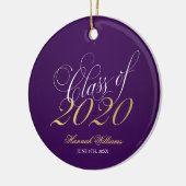 Décoration En Céramique Classe d'or de script Purple de 2020 (Gauche)