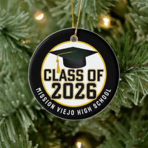 Décoration En Céramique Classe Letterman de 2026 - Diplôme Photo