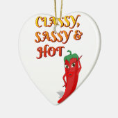 Décoration En Céramique Classé Sassy Et Hot Pepper Diva (Gauche)