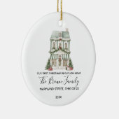 Décoration En Céramique Classic Christmas House Winter New Home Custom (Droite)