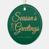 Décoration En Céramique Classic Green & Gold Logo Ornament (Gauche)