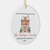 Décoration En Céramique Classic New Home First Christmas Custom Family (Droite)