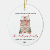 Décoration En Céramique Classic New Home First Christmas Custom Family (Gauche)