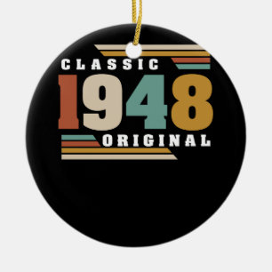 Décoration En Céramique Classique 1948 Original 74e anniversaire 74 ans