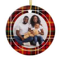 Classique Red Flannel Noël Plaid Photo de famille
