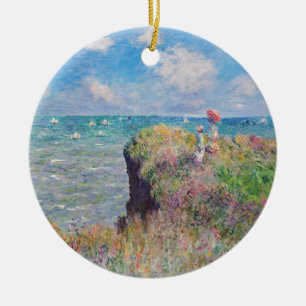 Décoration En Céramique Claude Monet - Promenade sur la falaise à Pourvill