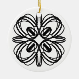 Décoration En Céramique Clavier noir et blanc #5