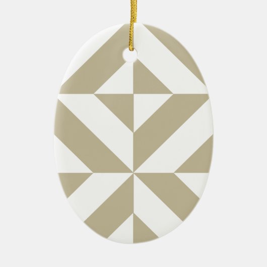 Décoration En Céramique Clay Geometric Deco Cube Pattern (Devant)