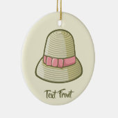 Décoration En Céramique Cloche Casquette jaune (Droite)