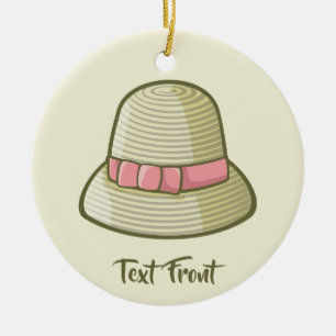 Décoration En Céramique Cloche Casquette jaune