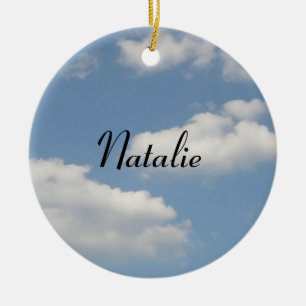 Décoration En Céramique Clouds Cumulus Fluffy Pendentif de message personn