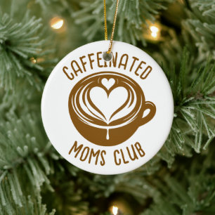 Décoration En Céramique Club des mamans caféinées Maman branchée amoureuse