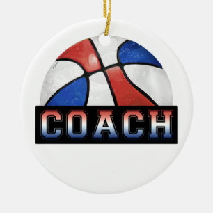Décoration En Céramique Coach Bleu Rouge