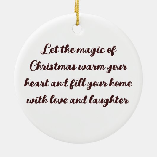 Décoration En Céramique Coca chaud personnalisé et santé mentale (Dos)