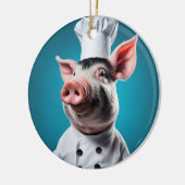 Décoration En Céramique Cochon Chef (Gauche)