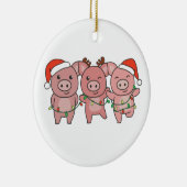 Décoration En Céramique Cochon Noël Animaux de Noël Cochons (Droite)