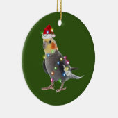 Décoration En Céramique Cockatiel Avec Scaft Casquette Noël (Droite)