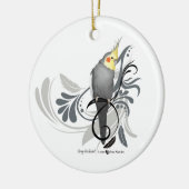 Décoration En Céramique Cockatiel gris (Gauche)