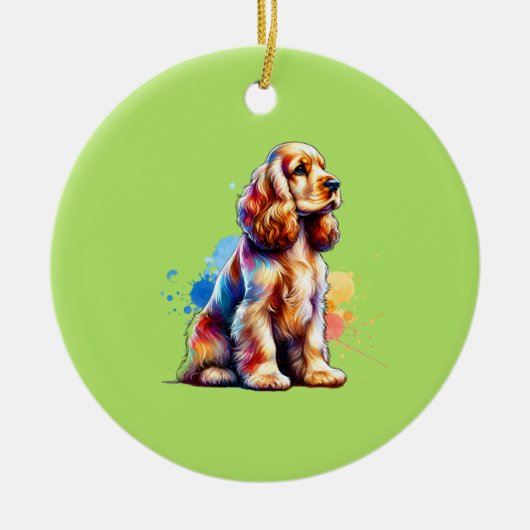 Décoration En Céramique Cocker Spaniel Chien (Devant)