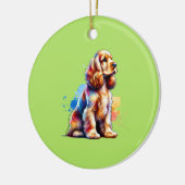 Décoration En Céramique Cocker Spaniel Chien (Gauche)