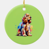 Décoration En Céramique Cocker Spaniel Chien (Dos)