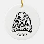 Décoration En Céramique Cocker Spaniel chien (Devant)