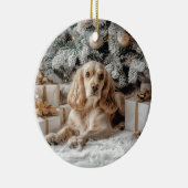 Décoration En Céramique Cocker Spaniel Christmas (Droite)