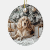 Décoration En Céramique Cocker Spaniel Christmas (Gauche)