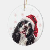 Décoration En Céramique Cocker Spaniel Dog Christmas Personalized (Gauche)