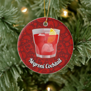 Décoration En Céramique Cocktail Negroni
