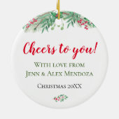 Décoration En Céramique Cocktails de Noël (Dos)