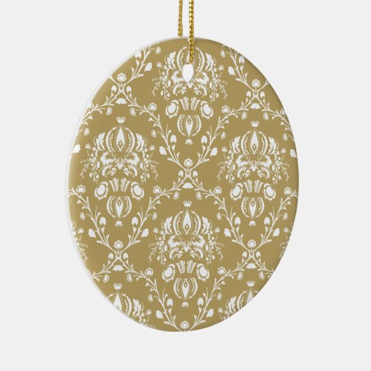 Décoration En Céramique Cocoa and Cream Damask (Droite)