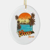 Décoration En Céramique Cocoa Florida Beach Vacances été Palm Sunset (Droite)