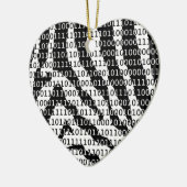 Décoration En Céramique Code binaire Zebra noir et blanc (Gauche)