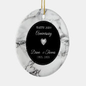 Décoration En Céramique Coeur Argent Et Marbré (Droite)