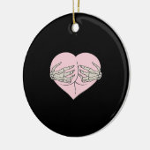 Décoration En Céramique Coeur Butt Hug Skeleton Mains Classique (Gauche)