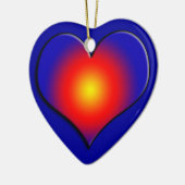 DÉCORATION EN CÉRAMIQUE COEUR COLORÉE (Gauche)