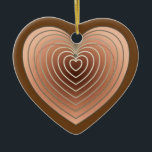 Décoration En Céramique Coeur dans les nuances de brun, arrière - plan cho<br><div class="desc">Coeur dans les tons chocolat,  avec un dégradé satiné,  sur un arrière - plan chocolat foncé</div>