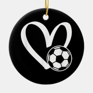 Décoration En Céramique Coeur de balle de football