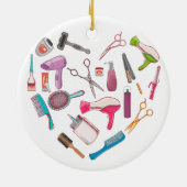 Décoration En Céramique Coeur de coiffeur Outil coiffeur (Dos)