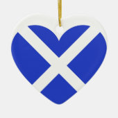 Décoration En Céramique Coeur de drapeau de l'Ecosse d'écossais (Devant)